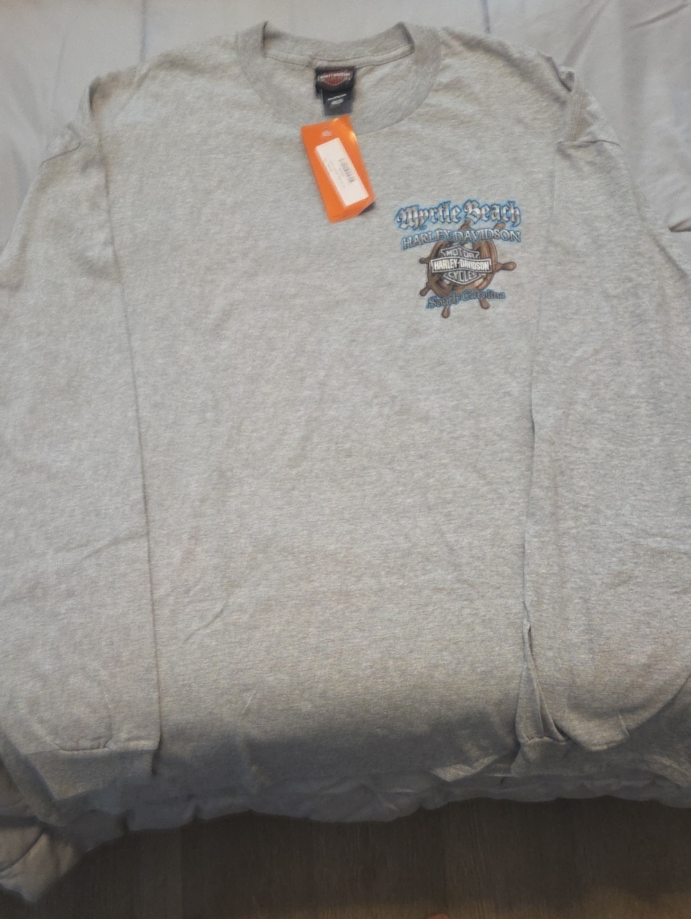 Harley-Davidson Light Gray Long Sleeve Tee with Logo